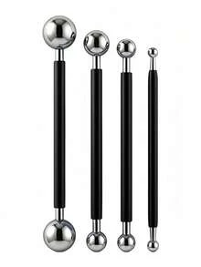 20PCS/4pcs 雙頭球形點畫工具組，(20/4pcs)防鏽不鏽鋼尖頭，防滑舒適握把，適用於DIY手工藝術用品、岩石彩繪、黏土造型壓花藝術曼陀羅 - 彩色 - 查看 12