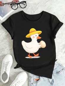 Women T-Shirts - Black - View 2