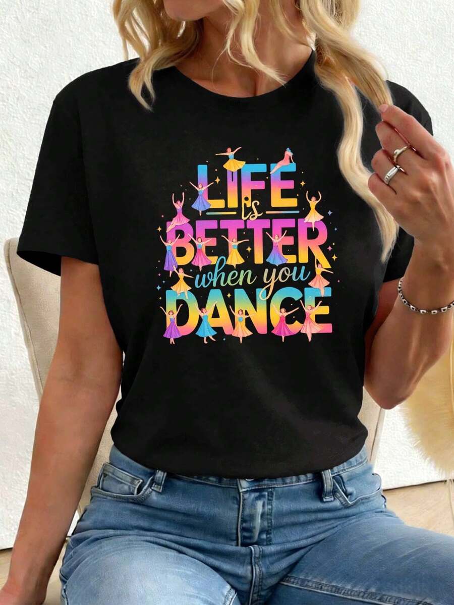 Women T-Shirts - Black - View 1