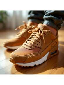 Men's 90 Performance Air Sneakers - Lightweight, Comfortable, Everyday, Street Style - 駝色 - 查看 1