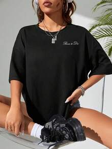 Women T-Shirts - Black - View 3
