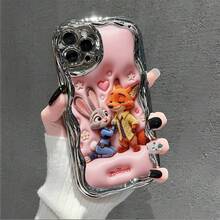 Officially Licensed Disney Zootopia Nick Wilde And Judy Hopps Phone Case, This Protective Phone Case Features A Delicate Print Of Vivid Nick Wilde And Lovely Judy Hopps Standing Side By Side With Gentle Line Art And Soft Gradient Tone Layout, Decorated With Subtle City Silhouette And Faint Star Element Details Against A Clean Neutral Background, Made With Flexible, Durable TPU Material To Protect Against Everyday Scratches, Bumps, And Minor Impacts, With A Raised Camera Frame Printed With Subtle Decorative Letter Patterns For Extra Lens Protection, Slim And Lightweight Construction That Adds Minimal Bulk And Fits Easily In Pockets And Bags, Compatible With IPhone 17, 16, 15, 14, 13, 12, 11 Pro Models, Making It A Charming Choice For Zootopia Character Fans And Disney Lovers, Ideal For Birthdays, Holidays, Or Any Special Occasion To Surprise Family And Friends. - Bạc - Xem 2