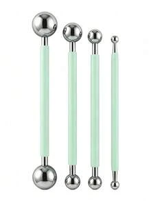 20PCS/4pcs 雙頭球形點畫工具組，(20/4pcs)防鏽不鏽鋼尖頭，防滑舒適握把，適用於DIY手工藝術用品、岩石彩繪、黏土造型壓花藝術曼陀羅 - 彩色 - 查看 13