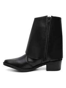 Beira Rio Women's Ankle Boot With Chunky Heel And Zipper For Winter - Black - View 5