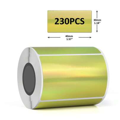 [Nhãn in laser nhiều màu] Nhãn in laser nhiều màu, 140/230 nhãn/cuộn | Tương thích với máy in nhãn Phomemo M21, M120, M110, M220, M200 - 1 cuộn nhãn nhiệt in giá, tên, logo