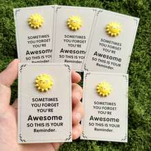 10pcs Set Of Fun Resin Sun Statues With Inspiring Greeting Cards Suitable For Holiday Parties, Gifts And Positive Support Gift - View 7