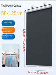 Rèm cuốn năng lượng mặt trời không dây, không cần khoan, chống tia UV, rèm chắn sáng cho nội thất xe và cửa sổ nhà. - Rèm cuốn - Xem 17
