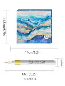12/24/36/48/60/80/120 Colors Fashion Liquid Acrylic Marker Pens, With Personalized Soft Brush Tip, Suitable For Calligraphy, Painting And Coloring, Essential Watercolor Markers - School Supplies Markers, Great Gift For Boys/Girls Students, Back To School & Teacher Rewards - Acrylic Markers - View 8