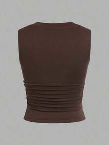 paquete de 3 Tops de tirantes para mujeres con cuello cuadrado acolchado, sin sujetador, ajuste delgado - Multicolor 5 - Ver 6
