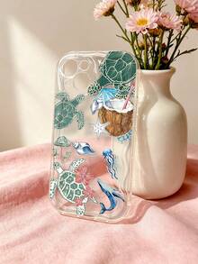 Ốp lưng điện thoại in hình kỳ nghỉ biển nhiệt đới, tương thích với iPhone 15/13/16 Pro Max/17 Pro Max/14/11/12, ốp lưng chống sốc hình động vật biển, rùa biển, dừa, sao biển, tương thích với Samsung Galaxy S24/S25/S23/A55/A54/S25 Ultra/A14/A15 - Nhiều màu - Xem 1