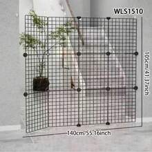 Pagar Kawat Logam DIY untuk Hewan Peliharaan, Pembatas Isolasi, Gerbang Anjing Dalam Ruangan dengan Tinggi yang Dapat Diatur untuk Tangga, Kandang Bermain Kucing Lipat, Pagar Aktivitas Multifungsi untuk Anak Anjing, Kelinci, Hamster, dan Pengaman Halaman. - MultiWarna - View 9