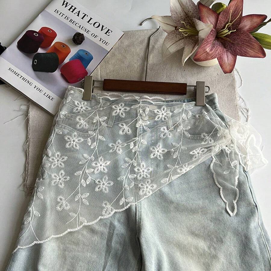 Versatile Layered Lace Triangular Scarf/Shawl, Soft Decorative Scarf, Waist Wrap, Sunscreen Scarf. Versatile Accessory For Decoration, Can Be Used As Headscarf, Bag Accessory, Neckwear, Shawl - Multicolor - View 1