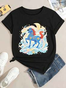 Women T-Shirts - Black - View 2