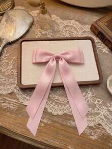 1/4pcs Girl's Hair Clip, New Design Big Bow Knot Hair Barrette With Long Ribbon, Princess Hair Accessory For Little Girls - Multicolor - View 8