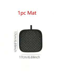 1 chiếc găng tay silicon hai ngón chịu nhiệt, kẹp bát chống bỏng nhà bếp, giá đỡ đĩa chống trượt dùng cho lò nướng và nấu ăn. - Đen 1 cái - Xem 12