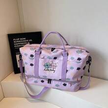 1 chiếc túi xách du lịch cỡ lớn có thể mở rộng, in hình hoạt hình Stitch dễ thương, được Disney ủy quyền. - Màu be - Xem 12