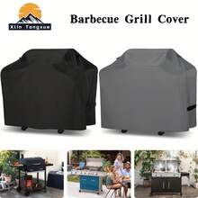 Outdoor Grill Cover With Side Handles And Adjustable Design, Fully Waterproof, Dustproof, And UV-Resistant. Suitable For Char-Broil And Grill Brand Gas Grills. Made Of 420D Oxford Cloth, Available In Black And Gray Colors. - View 1