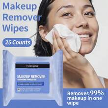 Neutrogena 卸妝棉 25片/包 超柔軟布料 溶解日常與防水彩妝 不含酒精 可密封 便攜免沖洗潔膚巾 適合所有膚質 日常隨身護理 - 卸妝濕紙巾25片 - 查看 8