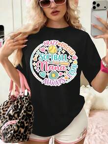 Dam-T-shirts - Svart - Visa 1