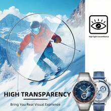 4pcs/Set Easy Installation Tempered Glass Screen Protector, Suitable For Huawei Watch GT5/GT5Pro/GT6/GT6Pro (41mm/42mm/46mm), Transparent Screen Protection, Comes With Positioning Installation Frame, Auto-Alignment For One-Key Installation, Effectively Protects Watch Screen. - Multicolor - View 7