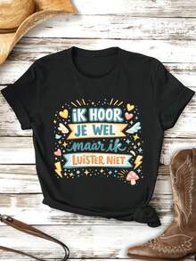 Women T-Shirts - Black - View 2
