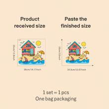 1PC Window Stickers,Beach Cottage Wall Sticker,Suitable As A Gift,Self-Adhesive , Suitable For Bedroom And Living Room, Bedroom, Dining Room, Study, Bathroom, Glass Decoration And Embellishment - A - View 13