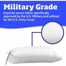 Heavy Duty Sand Bags With Tie Strings Empty Woven Polypropylene Sand - Bags Flood Control With 1600 Hours Of, 50 Lbs Capacity, 14x26 Inches, White, Pack Of 10 - White + 10 Sandbags - View 9