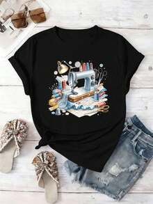 Women T-Shirts - Black - View 2