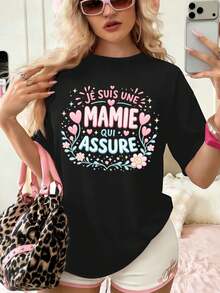 Dam-T-shirts - Svart - Visa 1