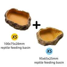 Reptile Lizard Food Bowl Water Bowl Imitation Rock Reptile Habitat Feeding Dish, Suitable For Decoration, Various Reptiles Feeding - Style A - View 12