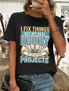 Women T-Shirts - Black - View 1