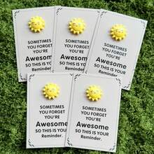 10pcs Set Of Fun Resin Sun Statues With Inspiring Greeting Cards Suitable For Holiday Parties, Gifts And Positive Support Gift - View 6