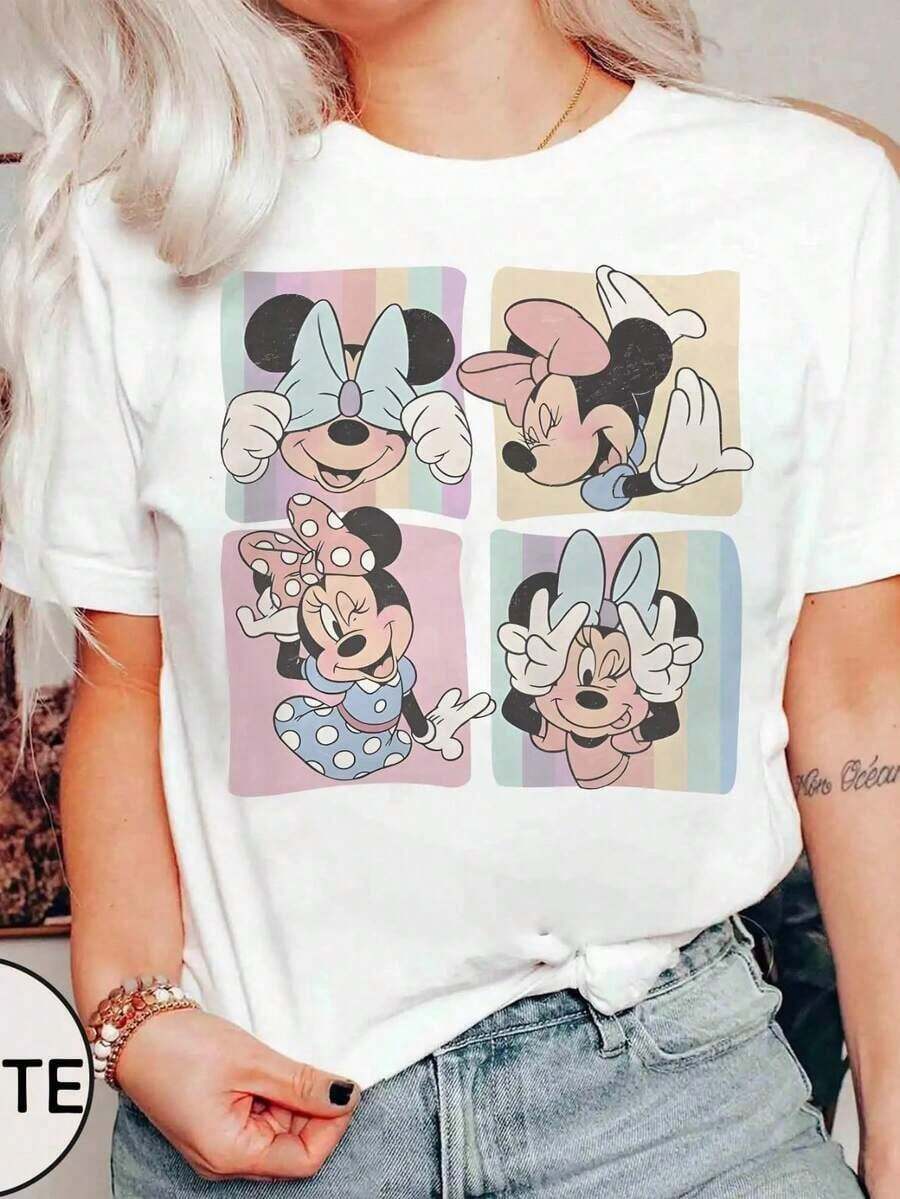 Loose Oversize Retro Minnie Mouse Shirts, Disney Magic Kingdom Shirt, Minnie Mouse Trip Shirt, Family Vacation Shirt, Vintage Disney Shirt  -- Disneys Disneyland Paris The Magic Kingdom Disneyesque The House Of Mouse Mickey Mouse Empire Modest Summer Outfits Take That T Shirt Summer Coord Tops For Women Summer Summer Clothes Women Summer Clothes Summer Tops Summer Tops Women Summer Co Ord Summer Top Summer Outfits White Top Black Top Holiday Outfits For Women  Tops For Women Summer Holiday Gifts Valentine's Day Gifts Earth Day Gifts Oktoberfest Gifts Summer Bank Holiday Gifts - 白色 - 查看 1