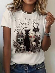Plusstorlekar T-shirts - Vitt - Visa 1