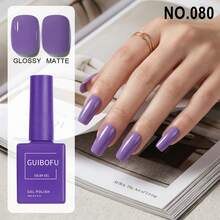 1 pieza Esmalte de uñas en gel marca GUIBOFU No.080 - Lila Púrpura - Ver 5