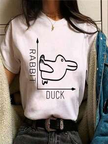 Camiseta de Wittgenstein con conejo y pato - Blanco 16 - Ver 6