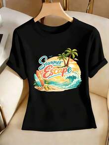 Women T-Shirts - Black - View 2