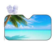 1pc Landscape Printed Car Sunshade, Fits Various Car Models, Decorative Item With UV Protection, Heat Insulation And Privacy Function, Keeps Car Cool, Easy Installation, Foldable For Storage - Sunshade - View 15