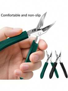 High-Precision Trimmer Suitable For Thick Ingrown Nails, Made Of Quality Stainless Steel With Soft Handle And 25-Degree Ultra-Sharp Blade. This Thick Nail Clipper Designed For The Elderly Has Anti-Splash Function. - A - View 7