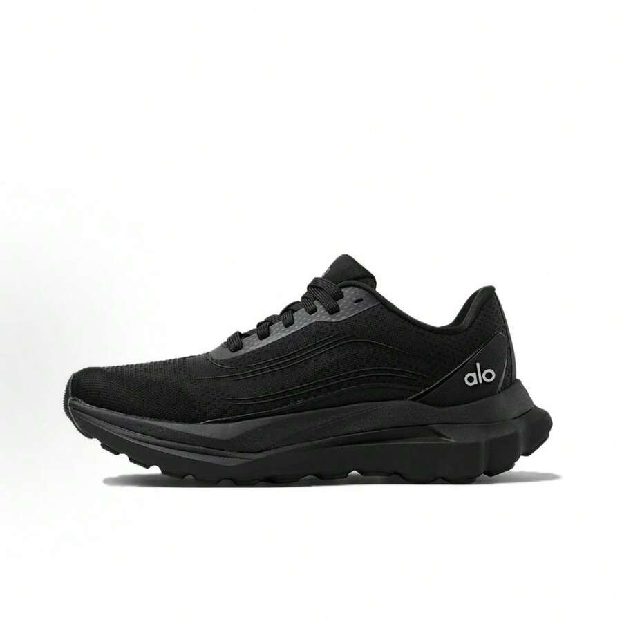 Zapatillas de running de ALO Yoga con puntera redonda y cordones, de estilo bajo, unisex - Negro - Ver 1