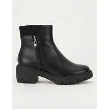 Women's Ankle Boot, Tractor Sole, Beira Rio Style, Soft And Lightweight With Zipper. - 黑色 - 查看 10