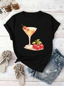 Women T-Shirts - Black - View 2