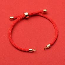 1pc Colorful Lucky DIY Bracelet, Braided Double-Loop Bracelet Accessory Suitable For Connector, Pendant, Bracelet - Multicolor - View 14