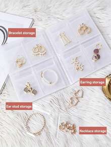 1pc Matte Transparent Jewelry Storage Booklet With 20pcs Anti-Oxidation Storage Bags, Women Jewelry Organizer Box, Jewelry Pouches For Rings, Earrings And Necklaces, Gift Organizer And Storage Container For Jewelry, Accessories, Beads, Stones - View 8