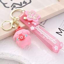 Llavero de dibujos animados, pequeño colgante de goma suave, accesorio para bolso, pequeño regalo - A - Ver 14
