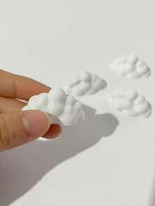 2pcs/4pcs Cute Cloud Shaped Photo Clips, Horizontal Arrangement Design, Suitable For Small Photos, Small Cards, Notes. Perfect For Home, Office, Wedding And Other Occasions. Desktop Decoration Single Cloud Shaped Photo Frame Clip - A - View 7