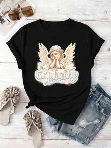 Dam-T-shirts - Svart - Visa 2
