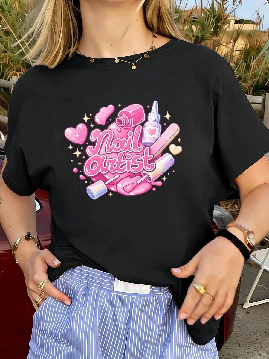 Women T-Shirts - Black - View 1