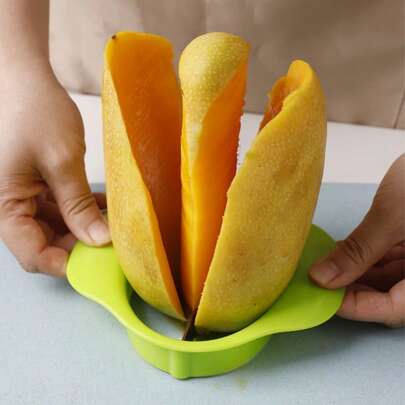 Easy-Grip Mango Slicer - Creative Kitchen Gadget For Perfect Cutting, Durable Plastic Mango Cutter With Multiple Color Options, Ideal For Peeling And Pitting, Fruit Slicer