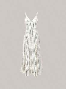 Vestido de tirantes con estampado de leopardo de moda de verano para mujer - Blanco - Ver 2